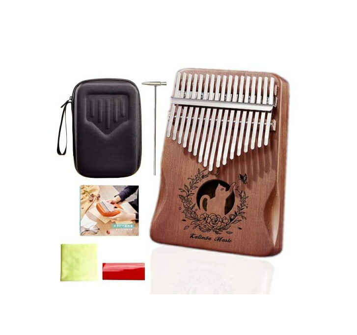 楽天市場】カリンバ 17キー 猫柄 可愛い 親指ピアノ カリンバ 17音 C調