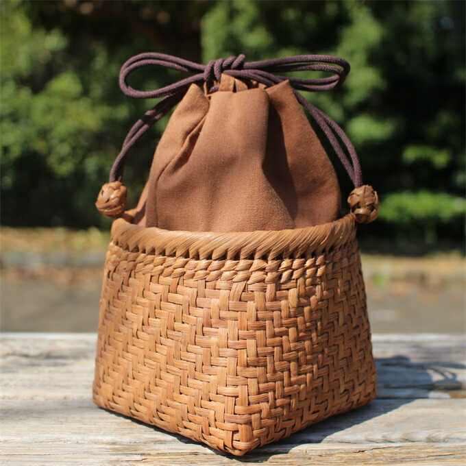 楽天市場】御幸籠 山葡萄 御幸篭 巾籠 野点篭 浴衣 巾着 かごバッグ