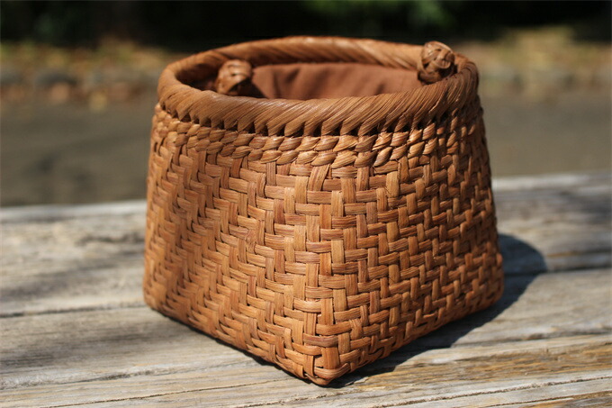 楽天市場】御幸籠 山葡萄 御幸篭 巾籠 野点篭 浴衣 巾着 かごバッグ