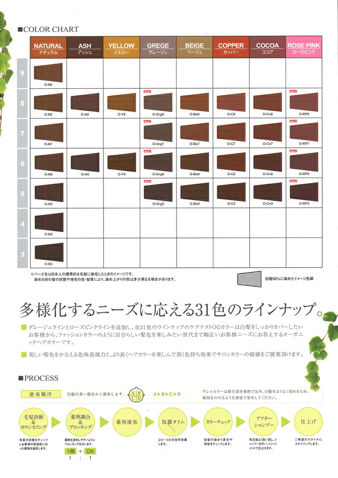 楽天市場】ナプラ ケアテクト OGカラー O−N7・ナチュラル 80g ｜1