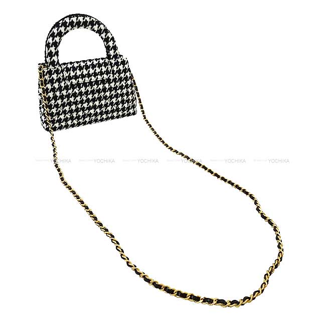 楽天市場】CHANEL シャネル 千鳥格子柄 ミニ ショッピング 黒/白