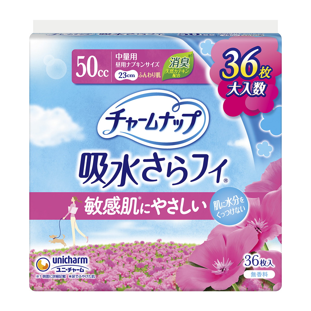 楽天市場】ユニチャーム チャームナップ 吸水さらフィ 50cc 中量用 無