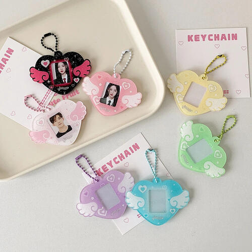 楽天市場】ハート型 ミニ アクリル フォトホルダー トレカ ケース