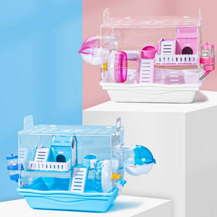 楽天市場】ハムスターケージ 飼育セット 透明 ハムスターケージ 組立式