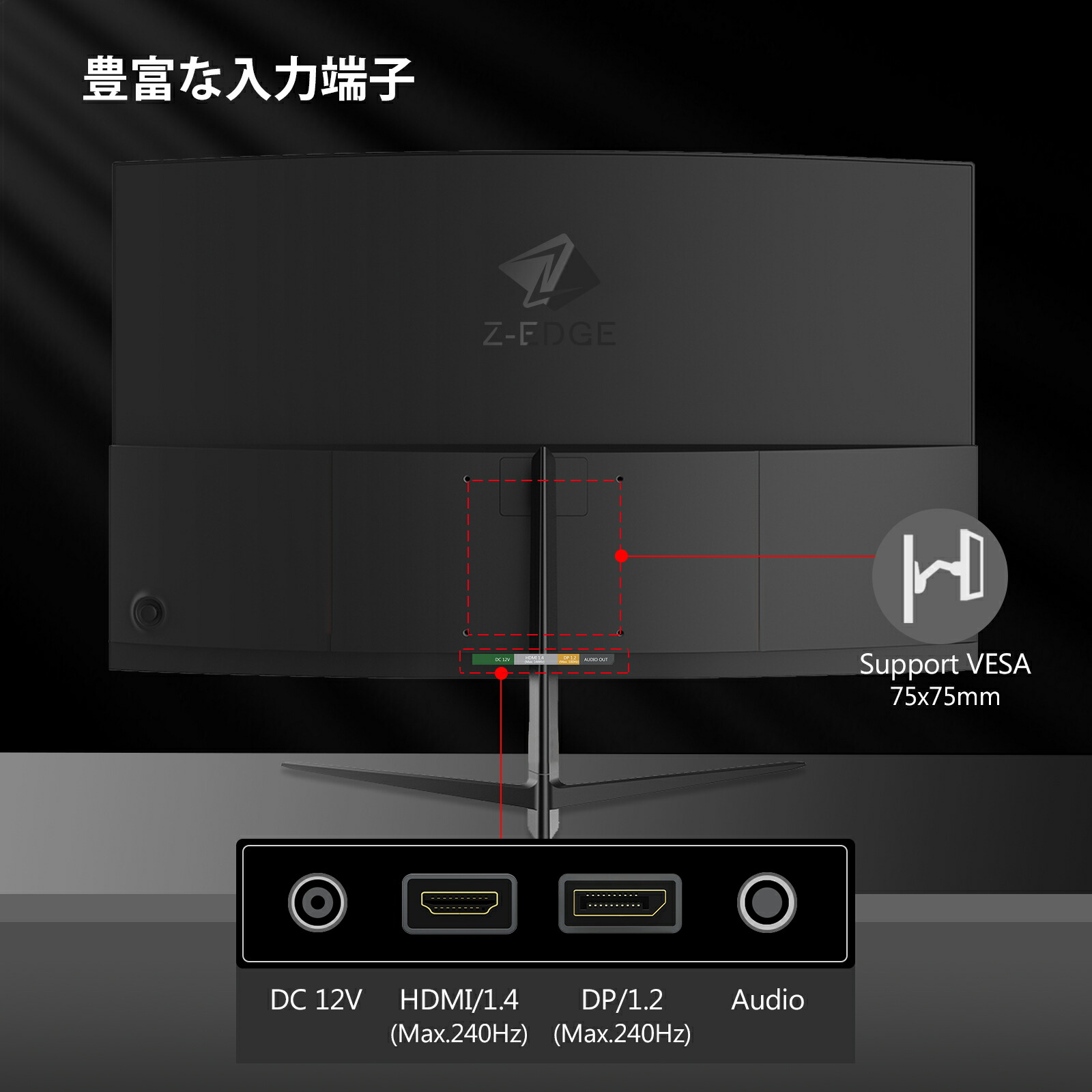 楽天市場】【レビューキャンペーン】Z-EDGE 湾曲ゲーミングモニター 24