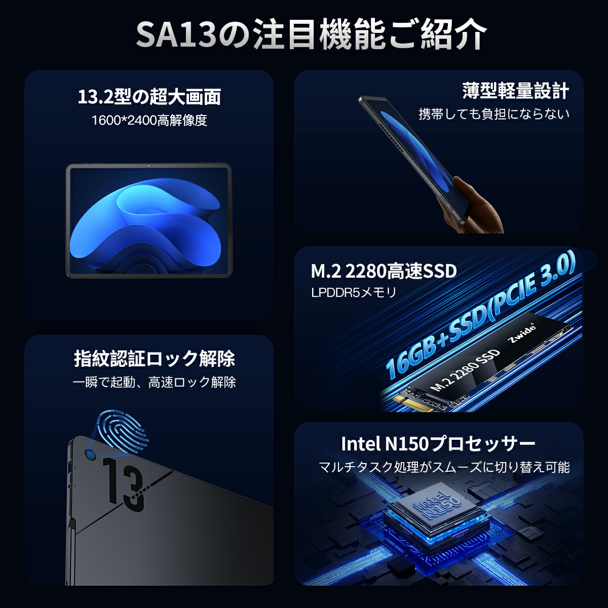 楽天市場】【クーポン後58599】Zwide 2in1 タブレット PC Windows11