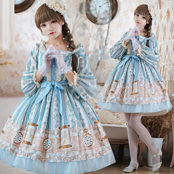 楽天市場】総柄 長袖 ワンピース 秋冬 レディース お姫様ドレス