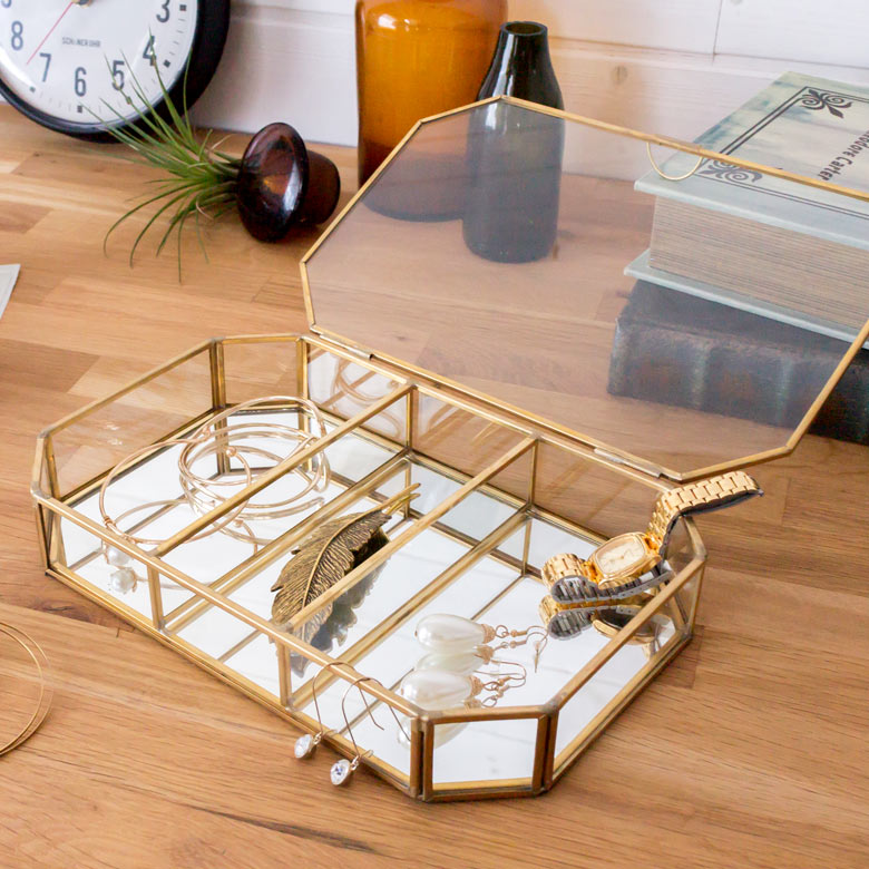 楽天市場】【SALE期間限定10%OFF】 ガラスと真鍮でできたフタ付き