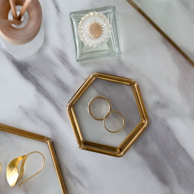 楽天市場】ガラスと真鍮 アクセサリーケース 小物入れ Brass ブラス