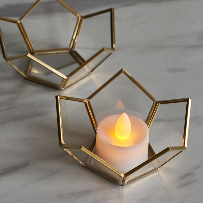 楽天市場】キャンドルホルダー キャンドルスタンド ガラス 真鍮