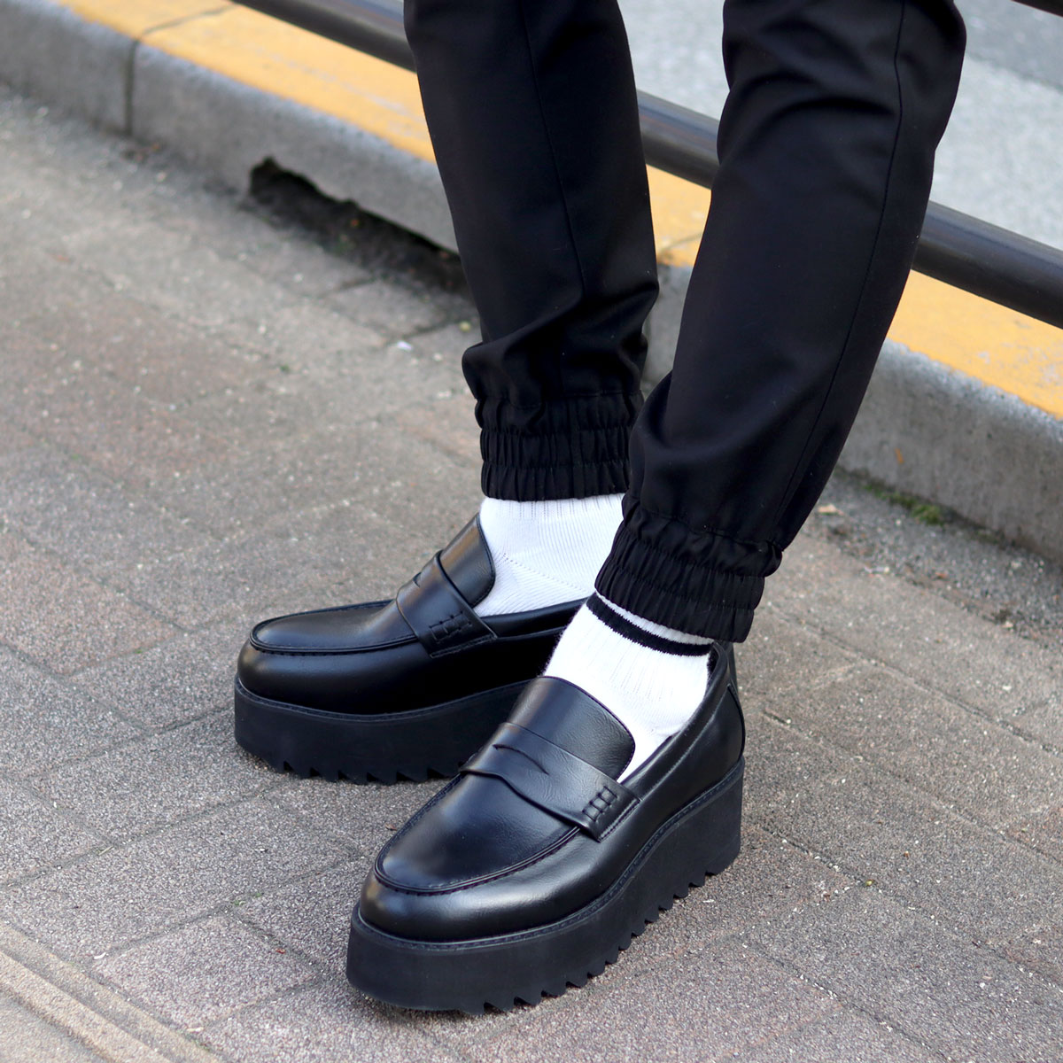 楽天市場】30%OFF 【ラスイチSALE】 ローファー メンズ 厚底 6cmヒール