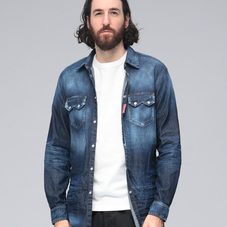 ディースクエアード(Dsquared) デニムシャツ メンズシャツ・ワイシャツ