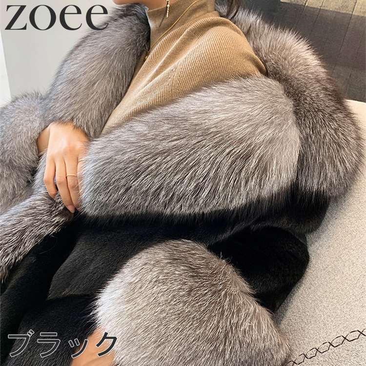 楽天市場】ミンクファーコート 9分袖 シルバーフォックスファー