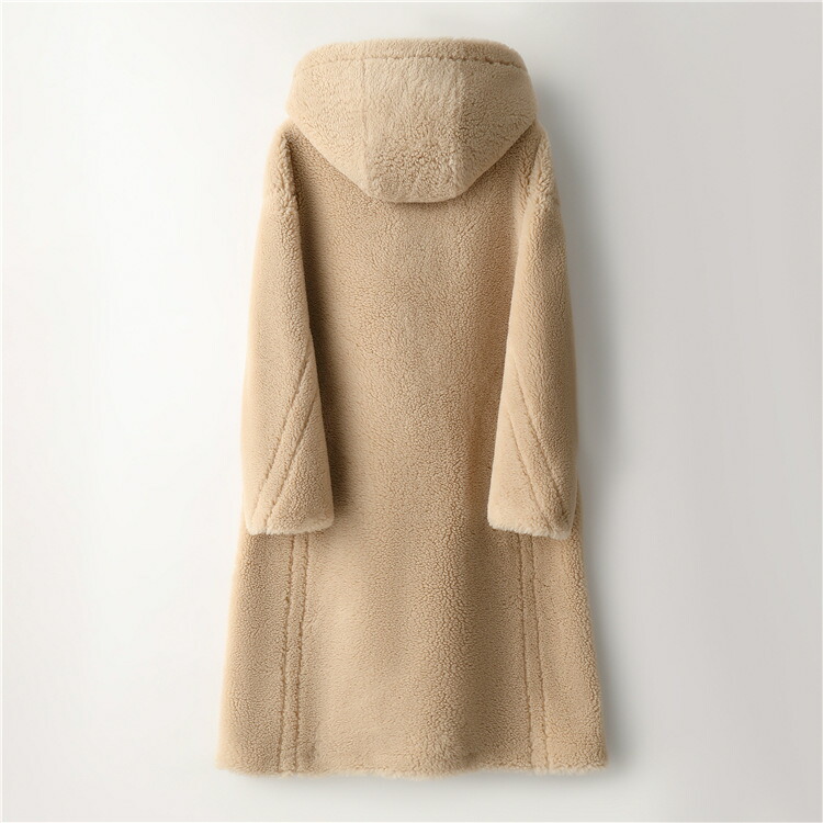 楽天市場】フード付きウールコート ロング レディース 秋冬 毛皮