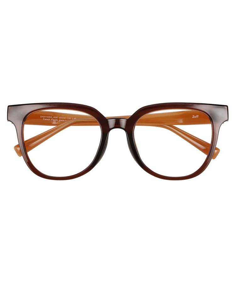 楽天市場】|ウェリントン型 メガネ(ブラウン(クリア)) 小顔効果 大きめ