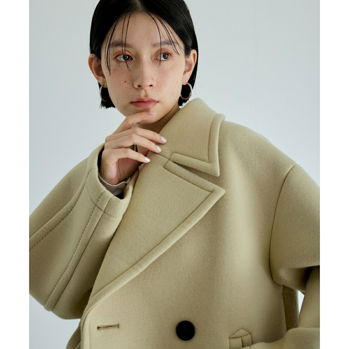 楽天市場】ウールジャージボンディングPコート／アダムエロペ（ADAM ET