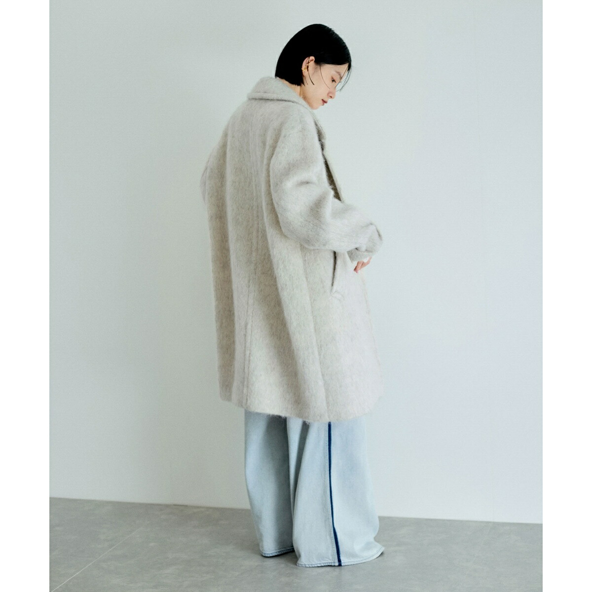 楽天市場】ウェーブシャギーミドルコート／アダムエロペ（ADAM ET ROPE