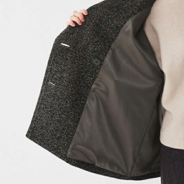 楽天市場】【日本製ゆったり】ミドル丈へリンボンPコート／アン