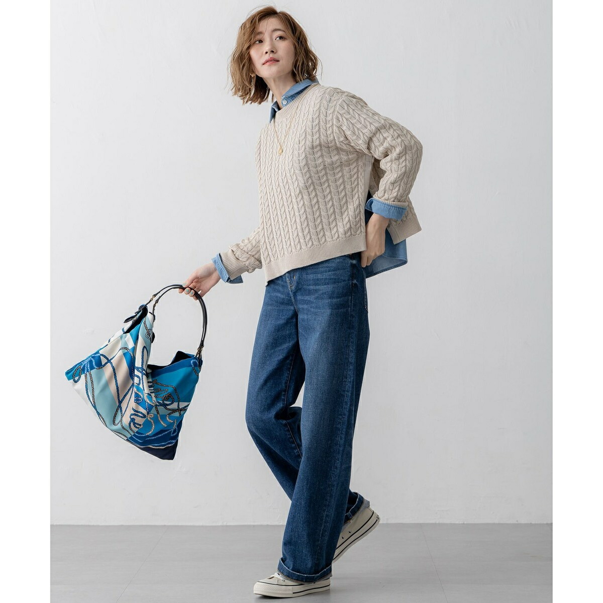 楽天市場】【Oggi3月号掲載/洗える】ライトダンガリー クロップド