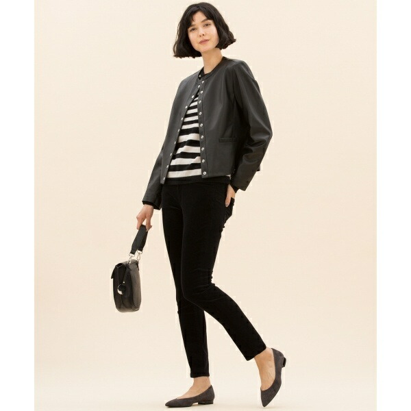 楽天市場】【中村アンさん着用】シープレザーノーカラー ジャケット