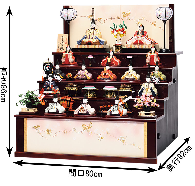 楽天市場】雛人形 コンパクト 一秀 ひな人形 木目込人形飾り 五段飾り