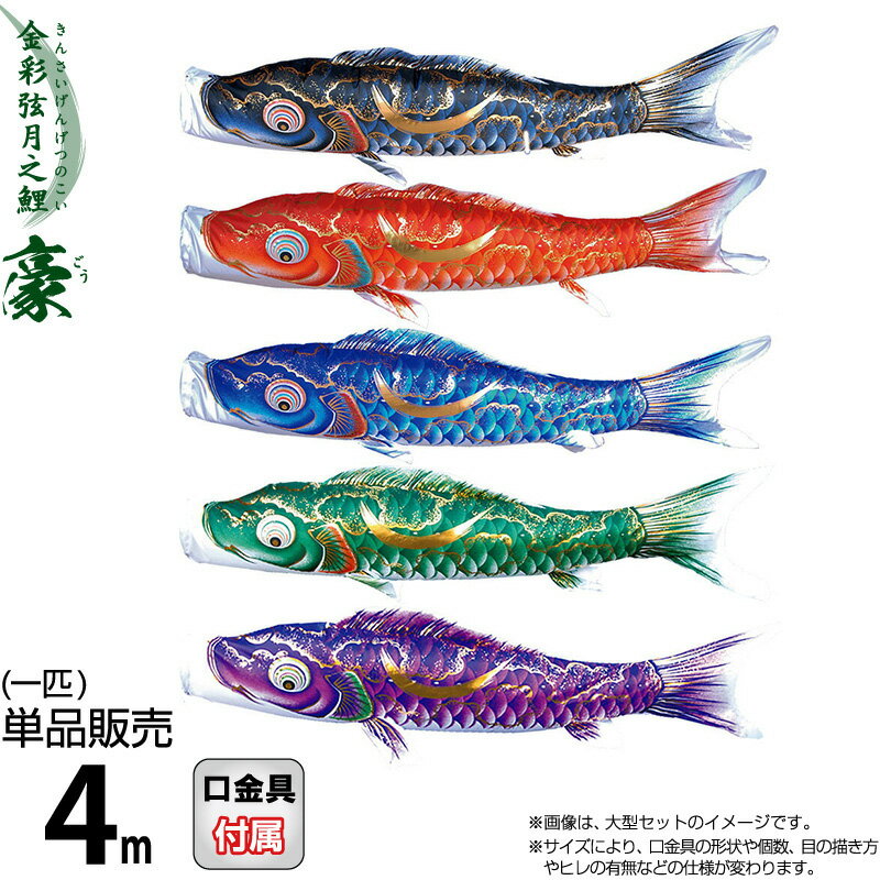 楽天市場】金彩弦月之鯉 豪 単品の通販