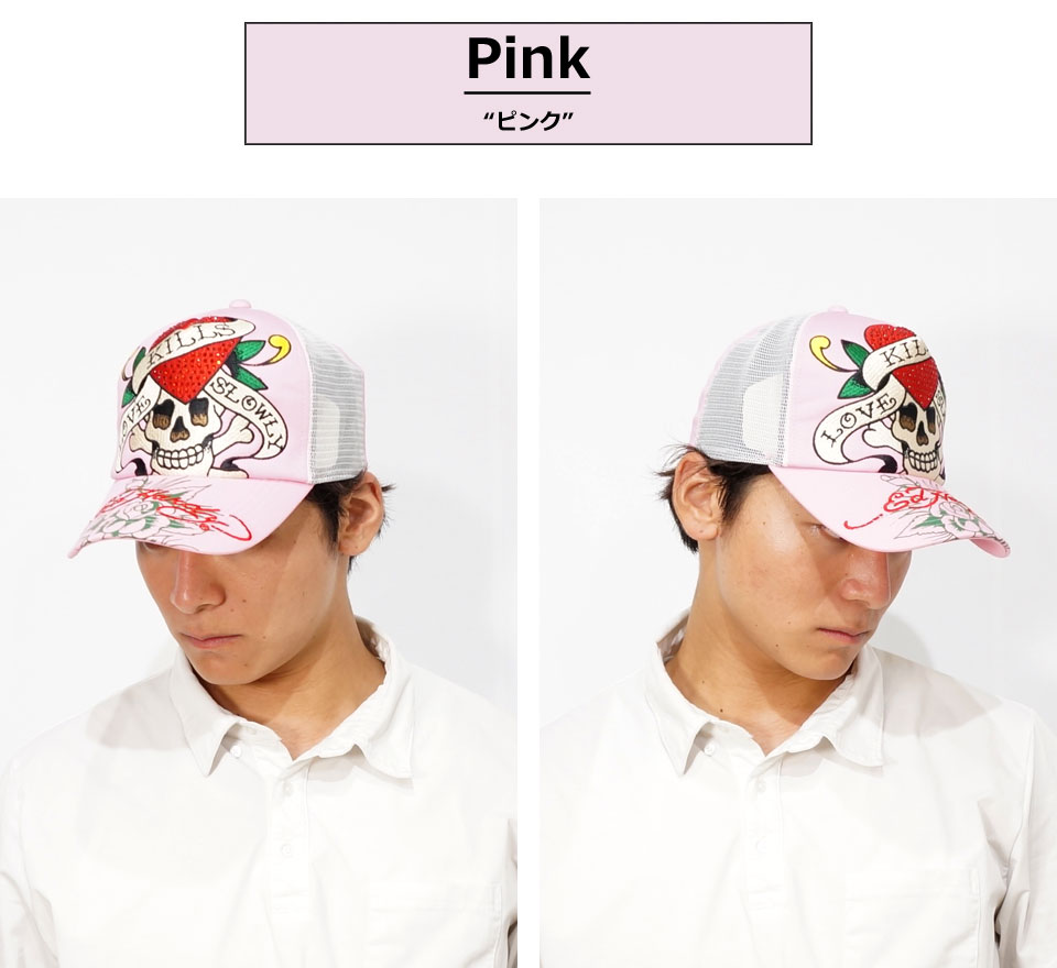 楽天市場】エド・ハーディー ハートスカル刺繍 ラインスストーン付き