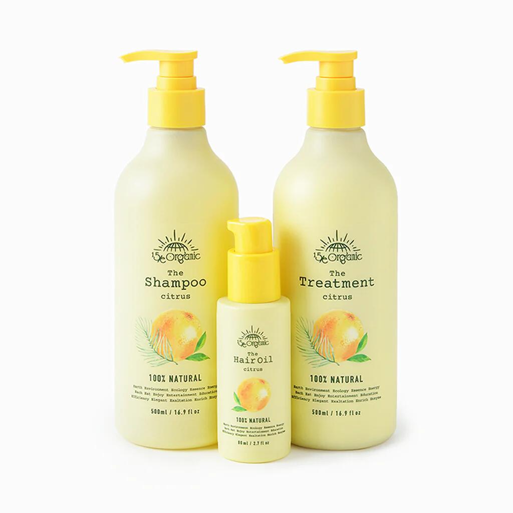 楽天市場】【 15/e organic シャンプー・トリートメント・ヘアオイル 3