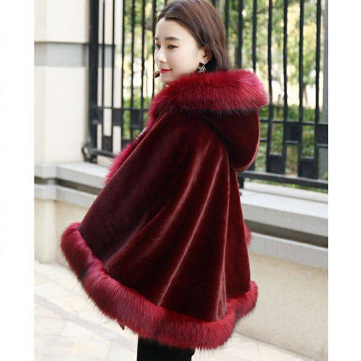 楽天市場】ファー ポンチョ もこもこ ふわふわ ジャケットポンチョ