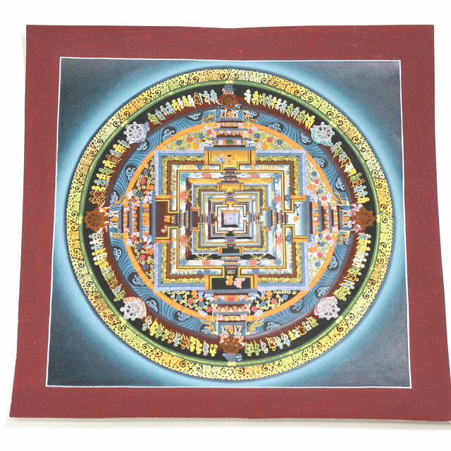 楽天市場】曼荼羅 タンカ チベット密教 曼荼羅の大きさは約30cm 額