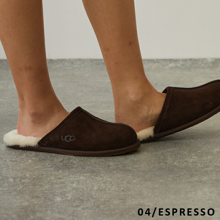 楽天市場】UGG メンズ スリッパ シープスキンルームシューズ SCUFF