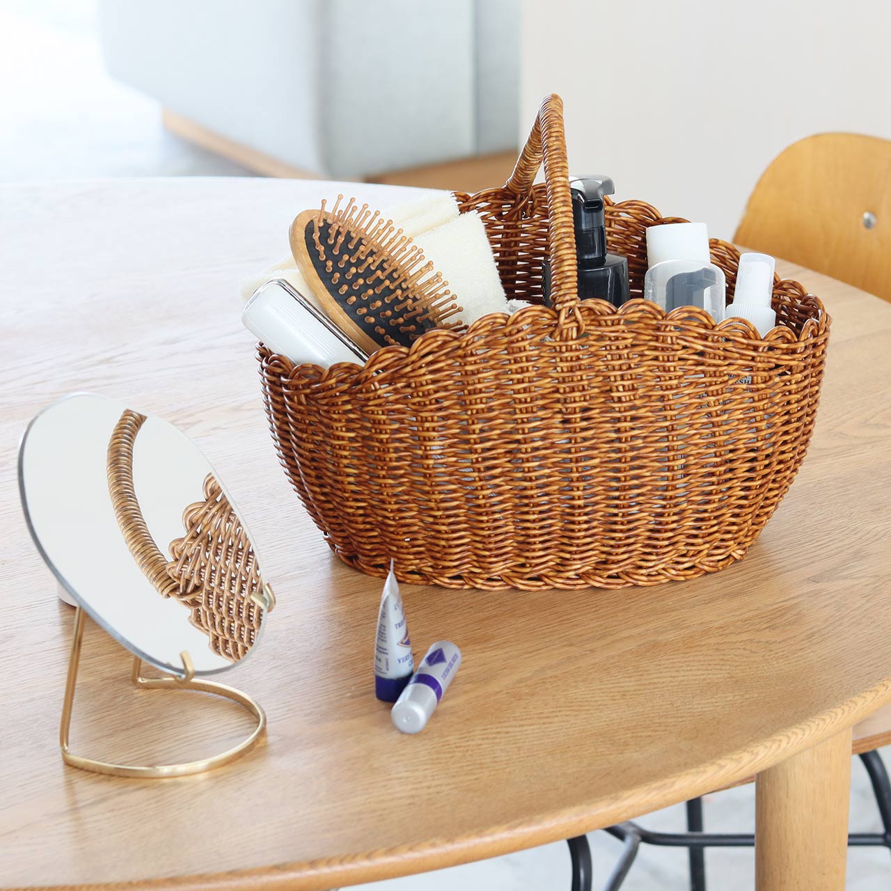 楽天市場】【公式】バスケット かご おしゃれ カゴ バスケット 持ち手