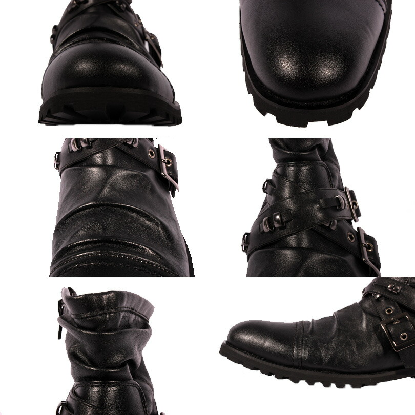 楽天市場】エンジニアブーツ メンズ ブーツ PUレザー レザー PUレザー