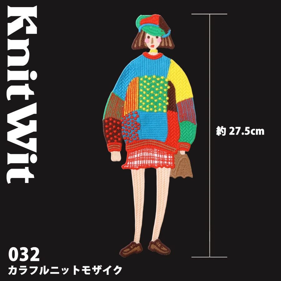 縫い付け ビックワッペン KnitWit 韓国輸入 BIG WAPPEN | 手芸材料の