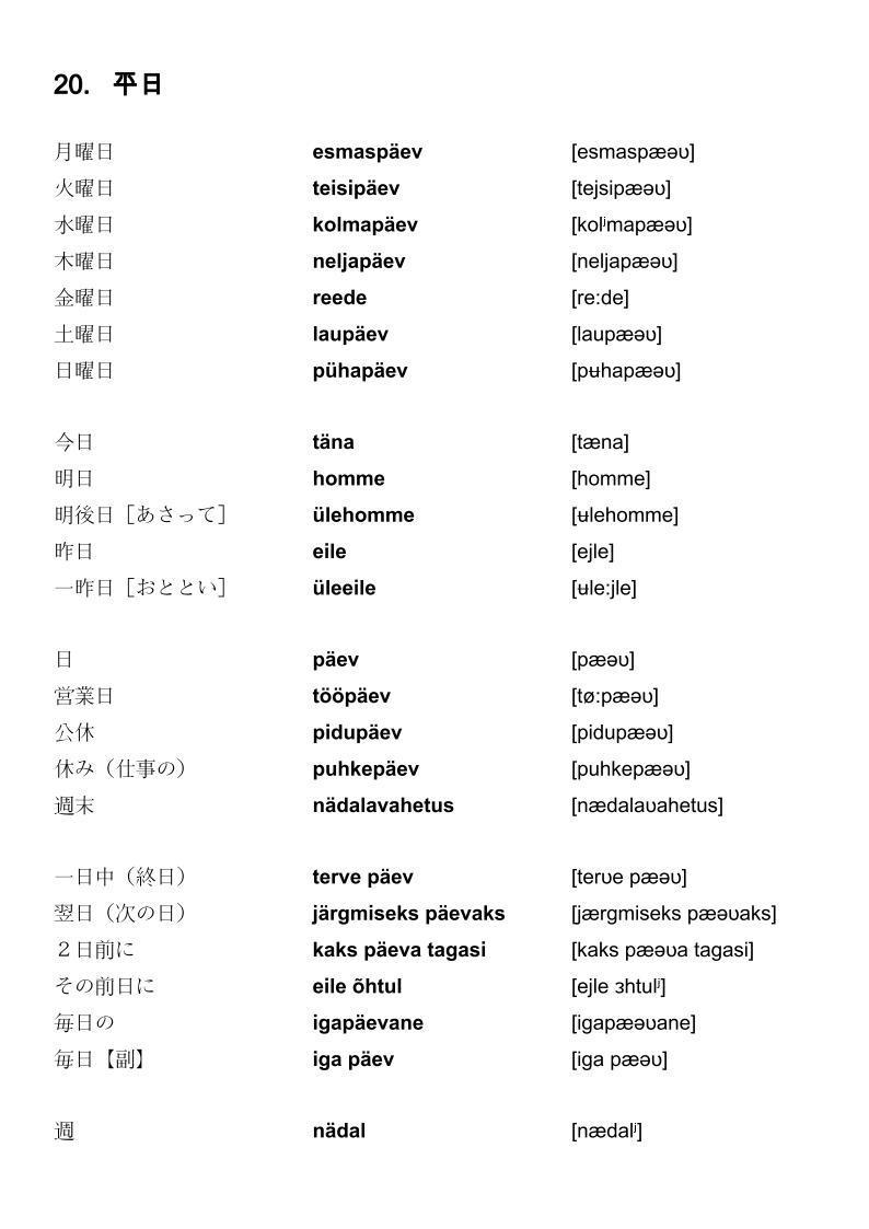 エストニア語の語彙本3000語 – T&P Books Publishing