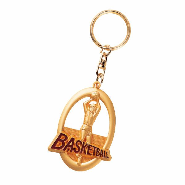 キュービックメダルキーホルダー 【金】MY-8327G 直径55mm《13×27