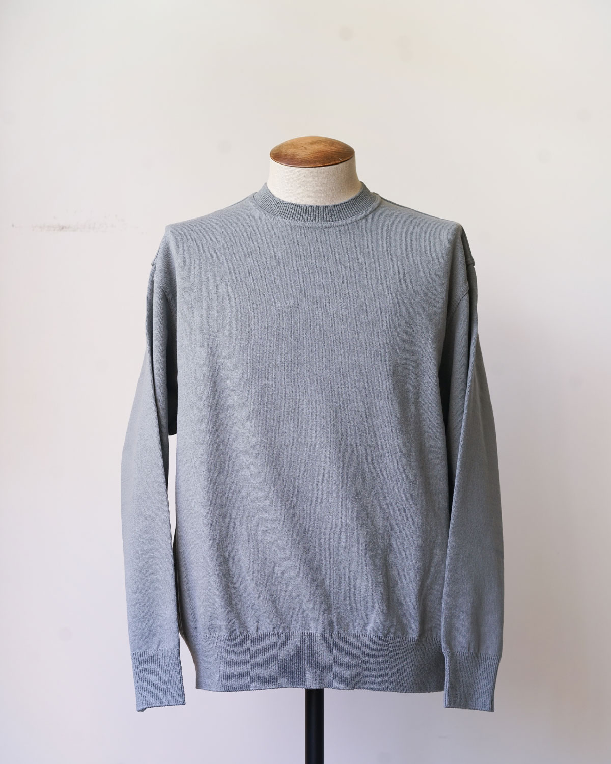 Tranescent / WAVE COTTON KNIT PULLOVER - GRAY [26SS Yonetomi]