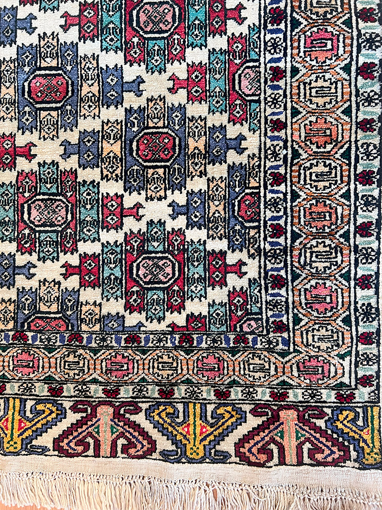 トルクメン産 オールドシルク絨毯 Size:176×112 | 大阪・豊中市の