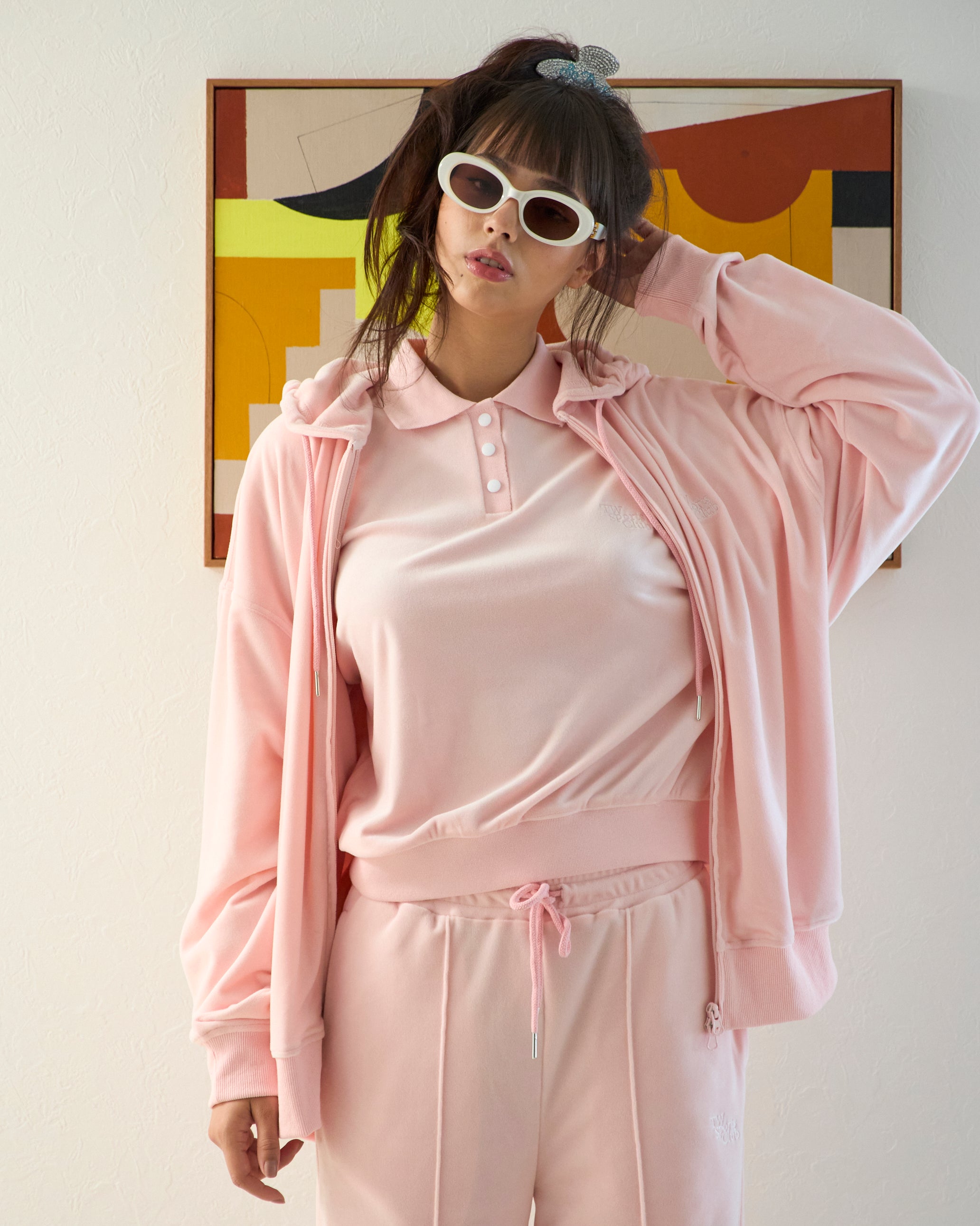 Velour Zip-Up Parker – TW