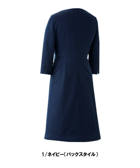全2色】ワンピース（七分袖・2WAYストレッチ・シワ防止・カスタマイズ