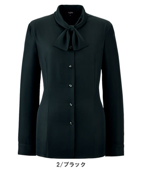 全3色】長袖ブラウス（リボン付き・吸汗速乾） 01252 | 事務服・会社