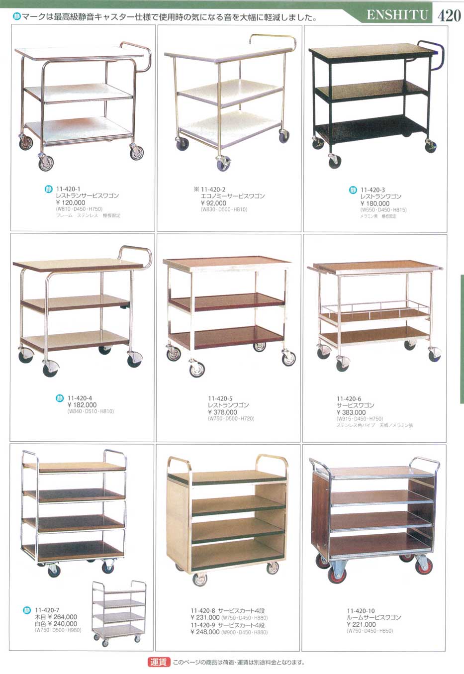 レストランサービスワゴン（商品番号11-420-1）