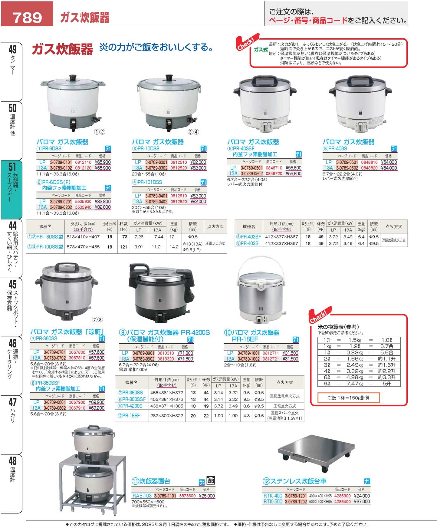 パロマ ガス炊飯器「涼厨」PR-360SS 13A(136)（商品番号3