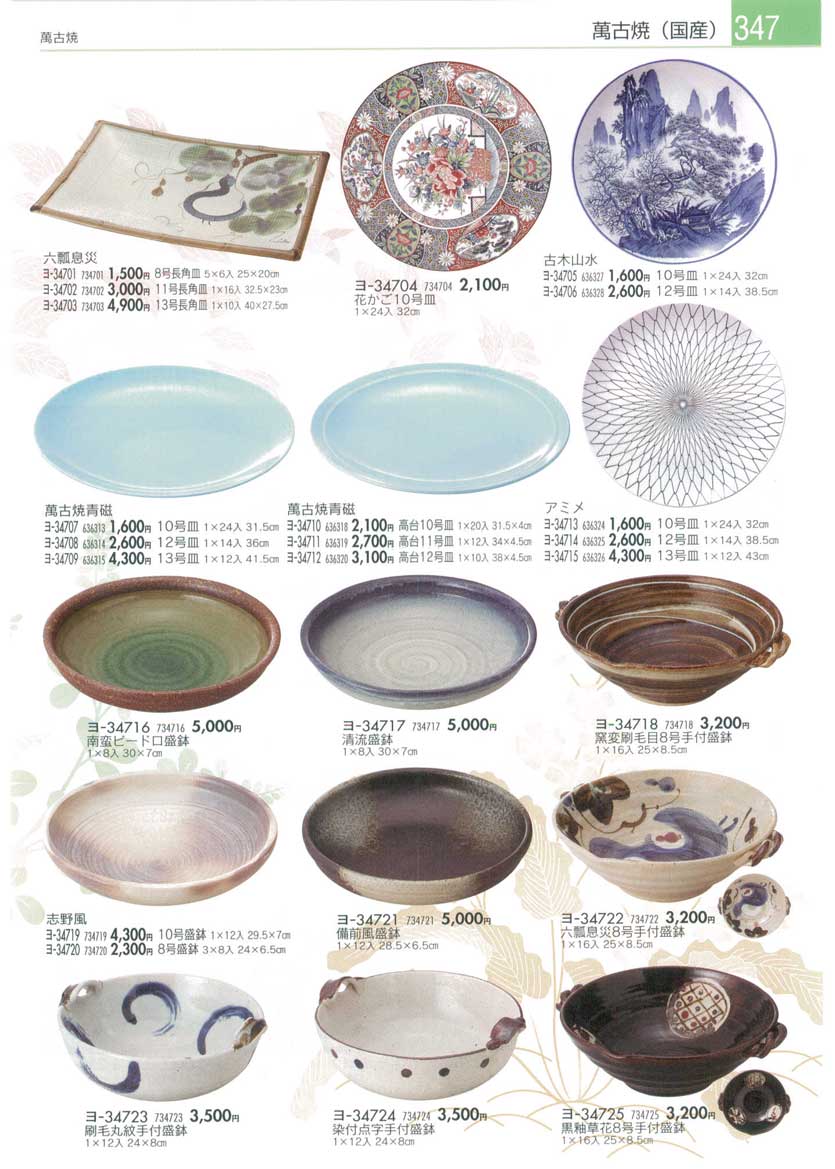 食器 萬古焼・皿・鉢ぎとう27－347ページ