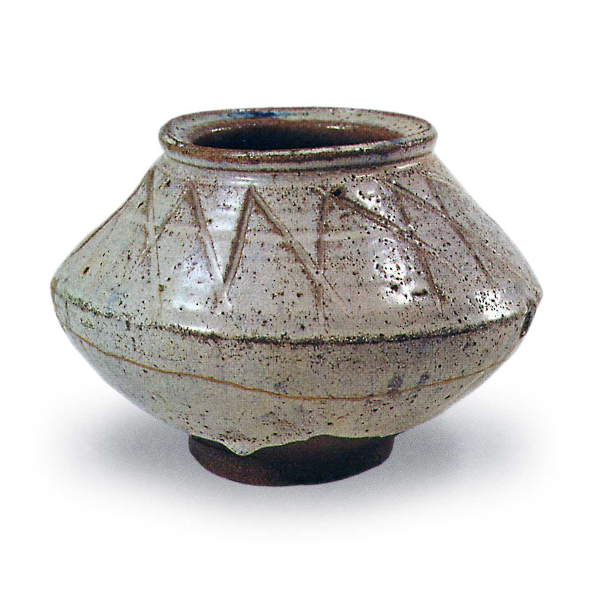 斑彫唐津水指 まだらほりからつみずさし | 鶴田 純久の章 お話