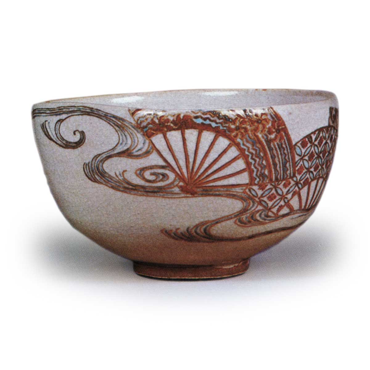 仁清扇流絵茶碗 にんせいおうぎながしえちゃわん | 鶴田 純久の章 お話