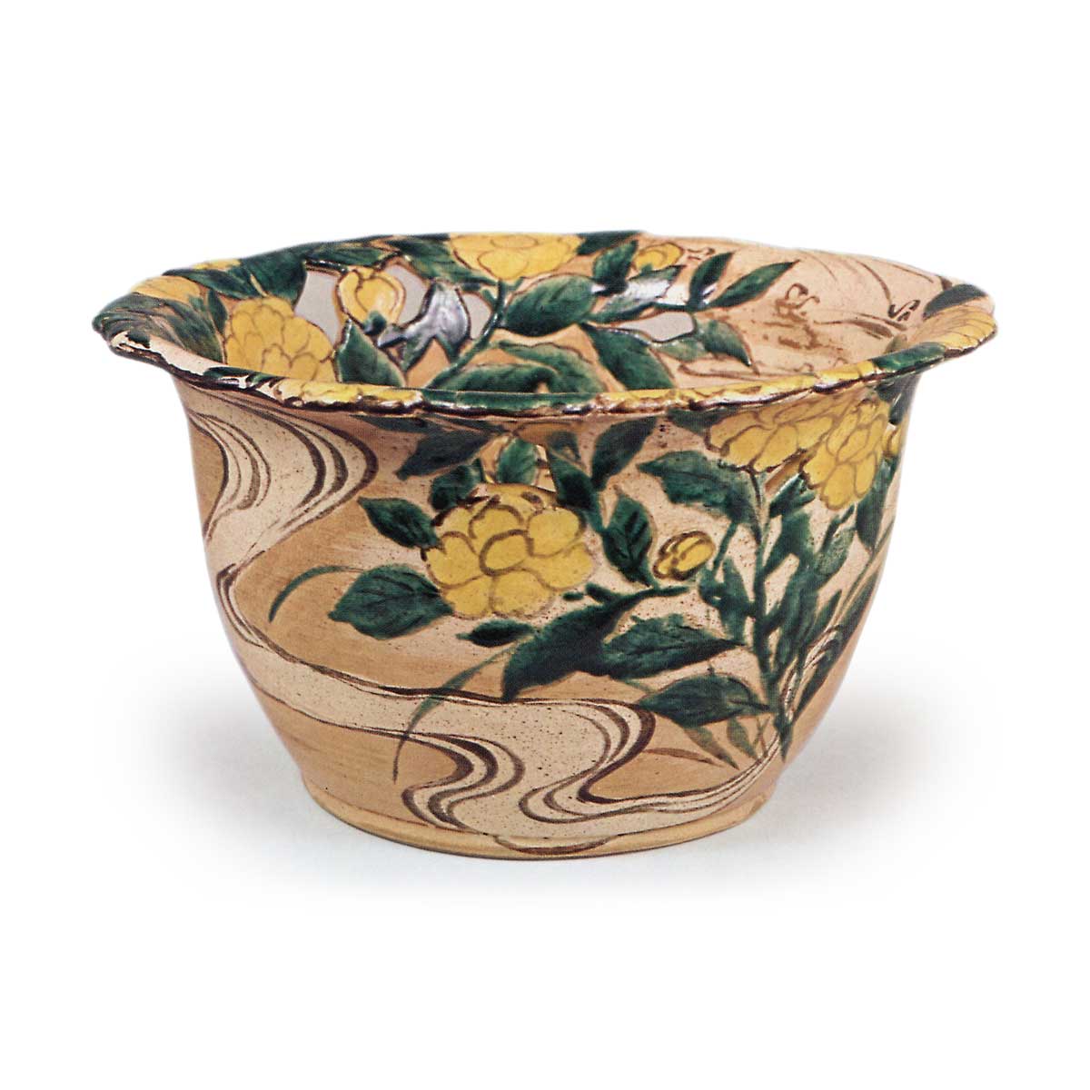 色絵山吹流水文深鉢 | 鶴田 純久の章 お話