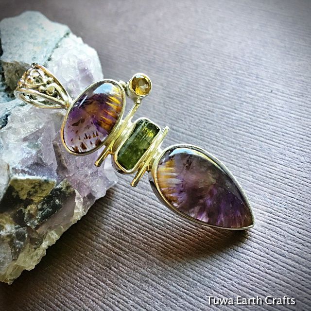 運気・金運アップ開運石】極上スーパーセブン 1点物ペンダントトップ