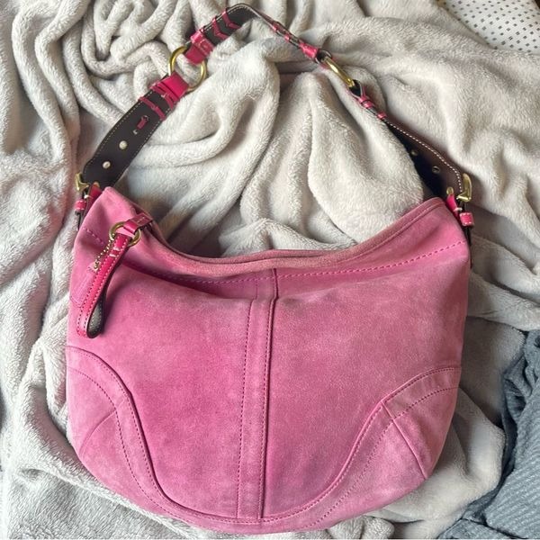 COACH Y2K Pink Hampton Soho Hobo Baguette | Mercari