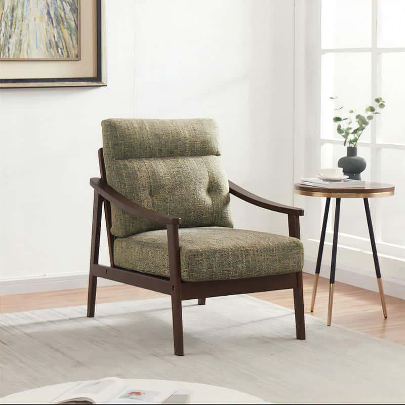 木肘ソファ 1人掛け ファブリック エレガント 肘付き おしゃれ